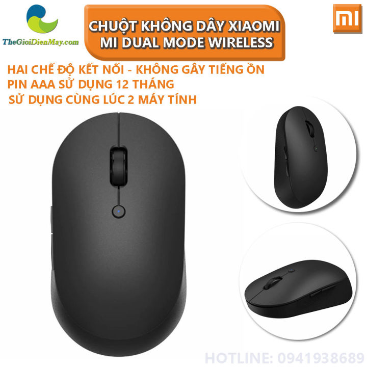 [Bản Quốc Tế] Chuột Không Dây Xiaomi Mi Dual Mode Wireless Mouse Silent Edition - Bảo Hành 3 Tháng - Shop Thế Giới Điện Máy