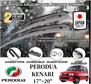 🔥WIPER🔥 Japan Silicone Wiper (17+20) For PERODUA KENARI