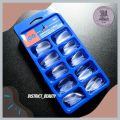1 BOX 100 PCS KUKU PALSU TRANSPARAN BENING POLOS PUTIH MANICURE. 