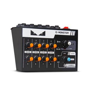 G-MARK G208 8 Channels Mini Portable Mixer Audio Console Mono/Stereo Sound System Extended Microphone for Instrument Guitar Bass