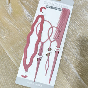 AUK 4Pcs/Set Candy Color Hair Styling Accessories Hair Clip DIY Hair Braiding Braider Tool Set