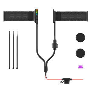 Waterproof Heated Handle Grips Warmers Suitable For ATV UTV With Auto Temperature Memory And Colorful Night Riding Light