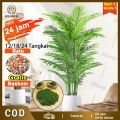 DAUN PALEM PLASTIK DAN POT 65-110CM 24DAUN pohon artificial Bunga Plastik  DAUN PALEM JUMBODAUN ARTIFICIAL DAN PALSU DAUN PLASTIK DEKORASI TANAMAN HIAS MURAH. 