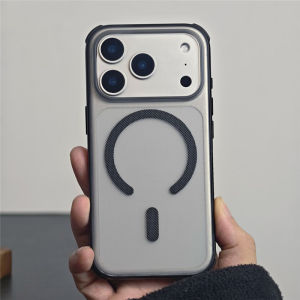 Matte Semi‑Transparent Dot Grain Magnetic Case For iphone 18Pro 17Pro 16 18Pro Max For Magsafe Anti‑Slip Air‑light Armor Cover