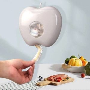 Hộp đựng màng bọc thực phẩm túi đựng rác dán tường tiện dụng hình táo Vuadienmay