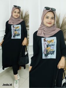 Priskila Cell START MIDI DRESS Long Tunik Terbaru REALPICT Size S M L XL XXL XXXL Jumbo Bahan KAOS KATUN COMBED 24S APLIKASI SABLON Midi Dress Wanita Bergambar Outfit Kasual Kekinian Ukuran Remaja Tanggung Gamis Kaos Tebal Adem Terlaris