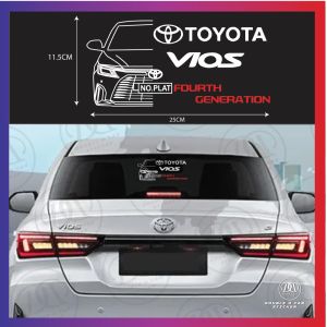 [Ready Stock]Toyota Vios fourth generation line shape sticker KI00597(PM ME NO. PLAT)