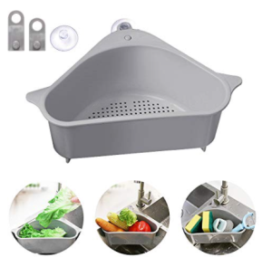 Kitchen Sink Drain Multi-function Storage Basket Triangle Plastic Storage Hanger Rack Fruit Basket厨房水槽三角篮子
