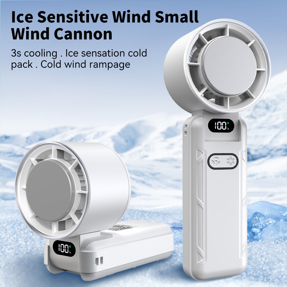 DANYCASE Foldable Portable Fan 5 Speed High Speed Strong Wind USB Rechargeable Multifunctional Handheld Neck Mini Cooling Fan For Outdoor Daily Use_voghion.com