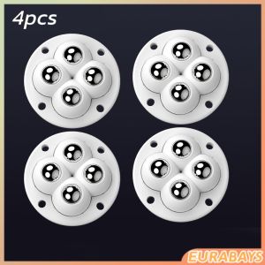 E.B. 4pcs Caster Wheels 360° Rotation Self Adhesive Universal Pulley for Small Furniture Storage Bins