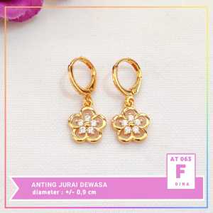 Nice Jewelry Anting dewasa permata love simple perhiasan lapis emas AT 063