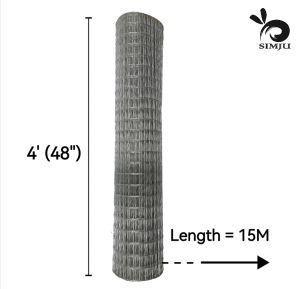 SIMJU (1"x2"x4FEETx15M) 304 Stainless Steel1.5mm± Thickness WELDED Wire Mesh Dawai