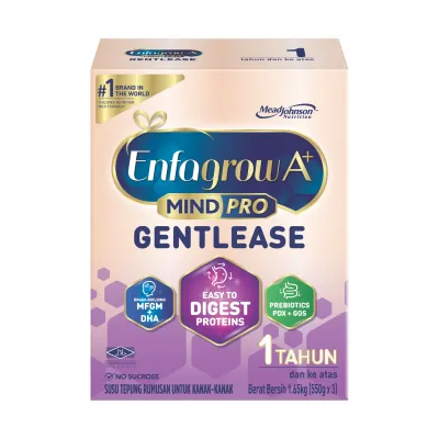 Enfagrow A+ Step 3 Gentlease - 1.65kg Susu Milk Formula - For Sensitive Tummies