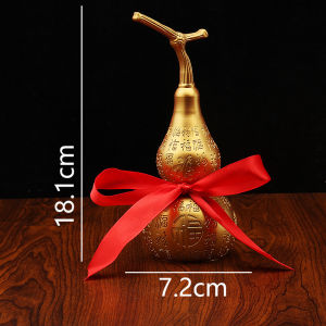 【Ship in 24H】全城最低價   大師已開光招財納福葫蘆黃銅葫蘆創意家居擺件沙金金屬工藝品銅器擺件 New brass Baifu gourd creative home coffee table TV cabinet ornaments sand gold metal crafts copper ornaments