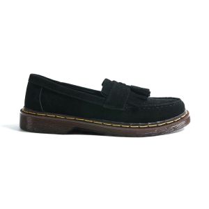 ZIGGY SUEDE BLACK |ManNeedMe x Jack| Sepatu Loafers Pria / Wanita Formal Slip On