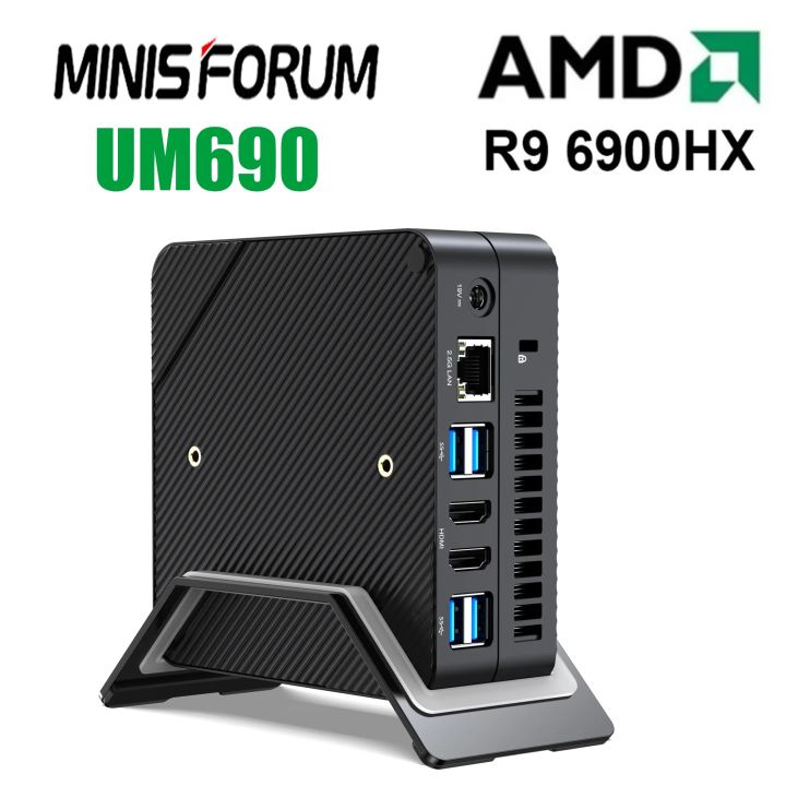 MINISFORUM UM690 MINI PC AMD Ryzen 9 6900HX Windows 11 Pro Mini PC 8