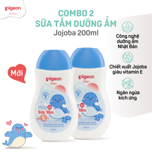 Combo 2 Sữa Tắm Gội Pigeon Jojoba / Hoa Hướng Dương 200ml