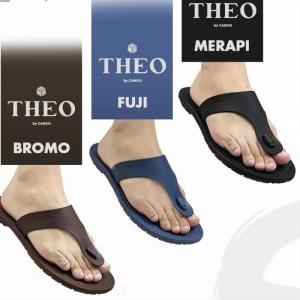 Sandal Jepit Pria Camou Theo Sendal Capit Cowok Camau Camao Japit Anti Licin Hitam Polos - Merapi