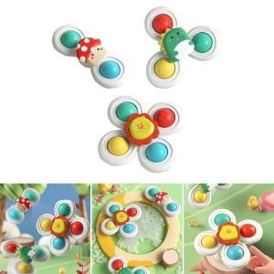 Baby Rattle Toy Spinner Newborn Shower Gift Colorful Spinner Toy Cartoon Animals Newborn High Chair Dining-Chair Mount
