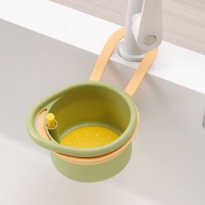DFYER56 Detachable Sink Strainer Basket Hanging Quickly Drain Kitchen Drain Basket Food Residue Filter Plastic Food Garbage Filter Kitchen
