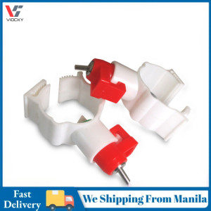 Viocky 10/50/100 Pcs Chicken Drinker Buckle Poultry Drinking Spout Plastic Chicken Coop Dovecot Spiral Drinker