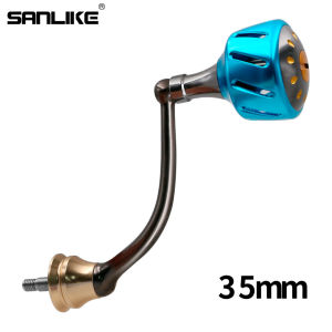 SANLIKE Fishing Reel Handle Right and Left 2pcs of Thread Aviation Aluminum Fishing Tool for Shimano Spinning Reel