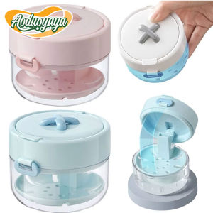 Aoduoyaya Multilayer Denture Storage Box with Cleaning Brush Leakproof Clip Cap Portable Oral Retainer Travel Case