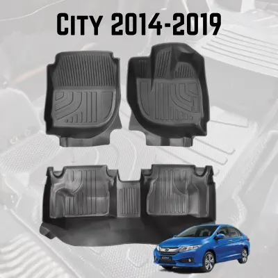 City 2014-2019 Car MAGIC MAT 5D TPE Carpet Car Mat Karpet Kereta