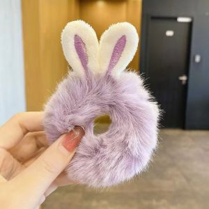 WE Ikat Rambut Kuncir Bulu Bunny Scrunchie Bulu Kelinci Ikat Rambut Cepol Kekinian Gaya Korea Aksesoris Rambut Anak A25