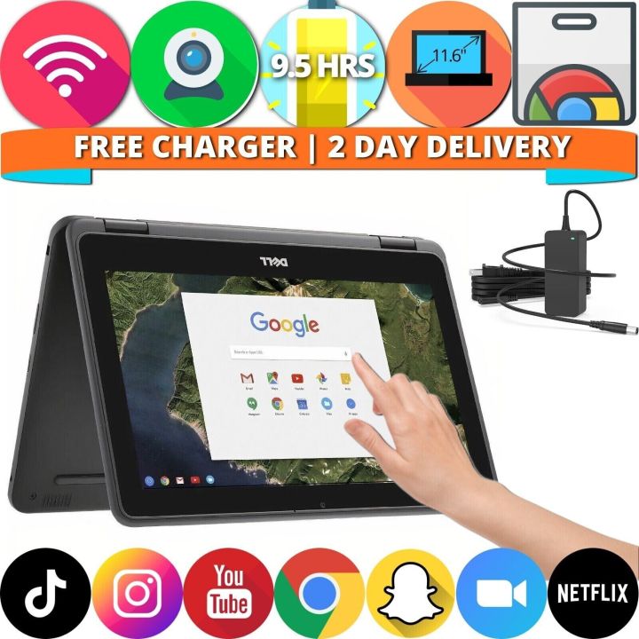 Dell Chromebook 11 3189 2 In 1 Touch Intel Celeron N3060 16ghz 4gb Ram 32gb Ssd Lazada 