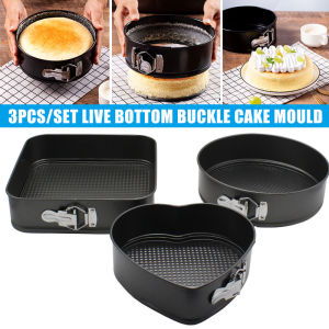 3/1pcs Cake Mold Tray Pans Heart Round Baking Mold Kitchen Carbon Steel Nonstick Baking Pans Reusable Cake Pans Bakingt Tools