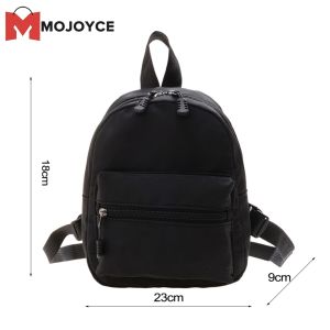 Nữ mojoyce Ba lô phong cách màu trơn nylon nhỏ Ba lô cho các trường học và mua sắm