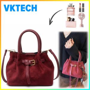 Women Faux Suede Retro Shoulder Bag Hobo Handbag for Travel and Work with Adjustable Strap