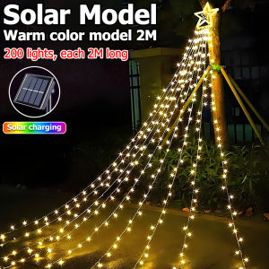 ⭐️24 hours delivery⭐️solar christmas tree light led lights led lampu kelip kelip hiasan balcony fairy lights christmas light led christmas lighting decorations christmas lights outdoor lighting decorations led christmas decoration led灯条 灯带