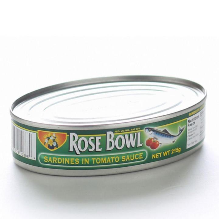 ROSE BOWL SARDINES IN TOMATO SAUCE 215 GRAMS Lazada PH