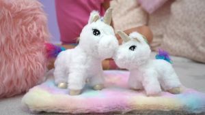 Perfectto Design Unicorn Toy for Girls Age 3-10 4 PCS Set - Mommy and Baby Stuffed Animals Bag and a Doll Blanket. Unicorn Gift for 3-8 Year Old Birthdays and Christmas