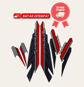 STIKER STRIPING LIS LES BODI HONDA VARIO TECHNO 125 LED TAHUN 2017