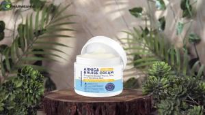 PHARMBANNER Arnica Bruise Cream Extra Strength – Fast-Acting Arnica Montana with Vitamins K C & E for Bruising Swelling Discoloration & Thin Skin – Hydrating Moisturizer for Face & Body – 4 oz