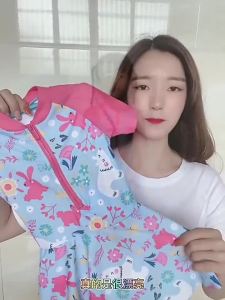 Anak Perempuan Baju Renang Muslim Ruam Penjaga Panjang Rok Lengan Spa Pantai Ritsleting Jas One-piece Dengan Topi