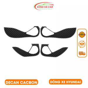 Bộ tấm Carbon dán Tapli cửa dòng xe HYUNDAI chống xước dễ lau (Tặng kèm bộ PPF 4 hộc tay nắm cửa)