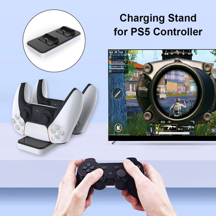 Dual USB C Charging Cradle for DualSense Controller Charger with USB ...