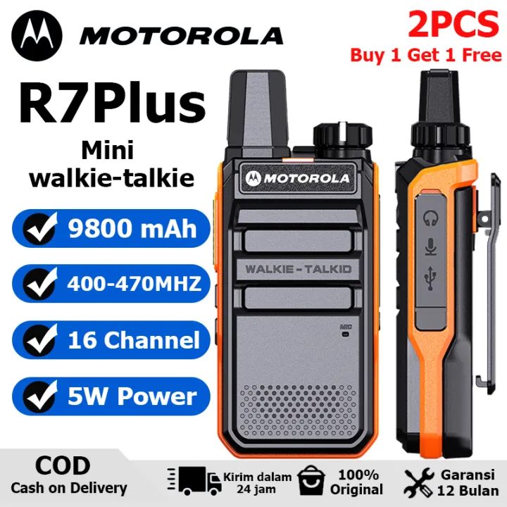 Motorola R7 Walkie Talkie 10KM Mini Portable Waterproof 5W 5800mAh UHF pager intercom radio audio outdoor indoor