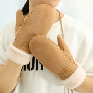 FWFHTP 1 Pair Da lộn giả Găng tay ấm áp Găng tay lông mềm Dây đeo cổ Găng tay mùa đông Kết cấu mềm mại Găng tay giả da lộn Quần áo mùa đông nữ