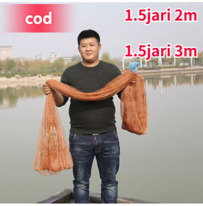 [ READY STOCK MALAYSIA ] Jala Ikan 10 Kaki Panjang 20 kaki Diameter Luas Nylon Fish Net Hand Casting 10 Feet Monofilament Tahan Lasak