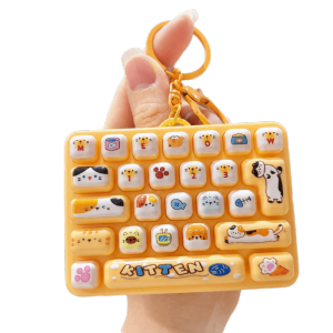 VCTITIL MALL 26 Key Keyboard Keychain Cute Decompression Button Toy Cute Keyboard Pendant Bag Hanging Ornament Keychain