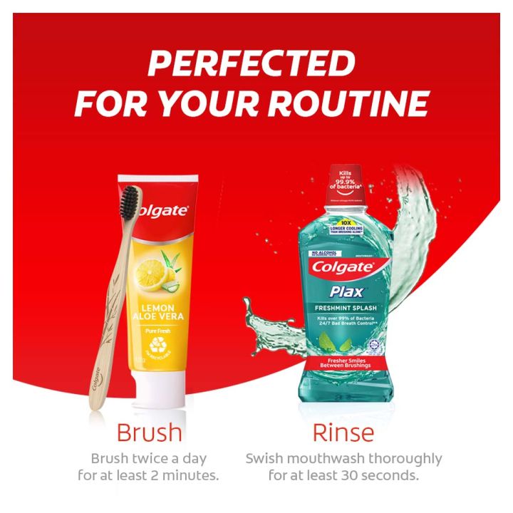 Colgate Naturals Pure Fresh (Lemon & Aloe Vera) Toothpaste 120g x 2 ...