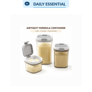 【DAILY ESSENTIAL】 Powder Storage Container with Scoop and Leveller | 800 1300 or 1800 ml