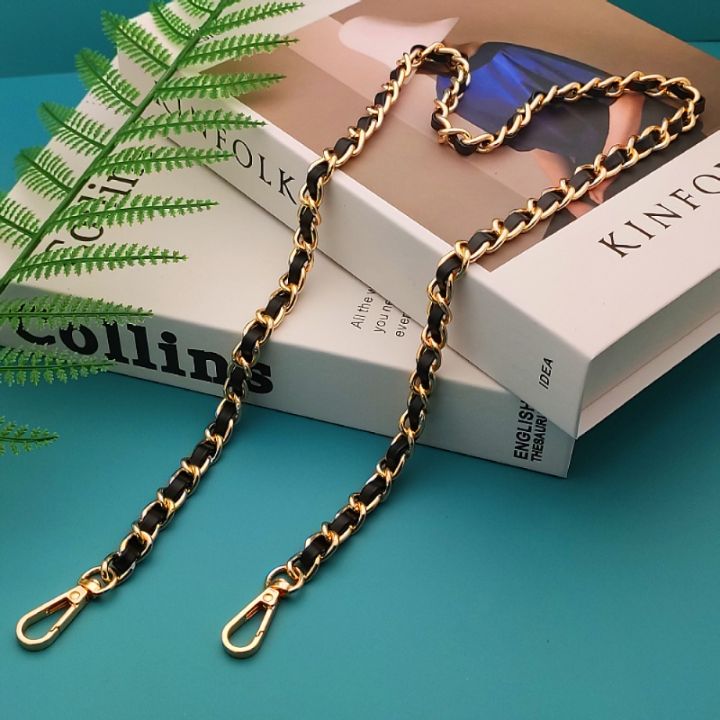 Messenger Bag Chain Strap 120 CM Metal + Leather Bag Straps Fashion