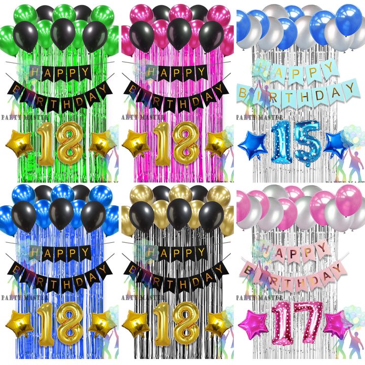 PM SET PAKET DEKORASI ULANG TAHUN SIMPLE/ BANNER ULANG TAHUN | Lazada