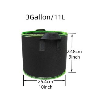 3/5/10/15Gallon Premium Grow Bag Felt Fabric Pot Garden Planting Bags Planters For Home Gardening Plant/Potato/Strawberry/Vegetable/Chilli/Tomato